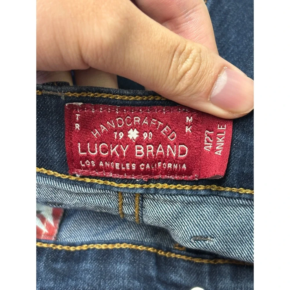 Lucky Brand Sweet Straight Dark Wash Ankle Jeans 4/27 W30 L29 Straight Leg Denim